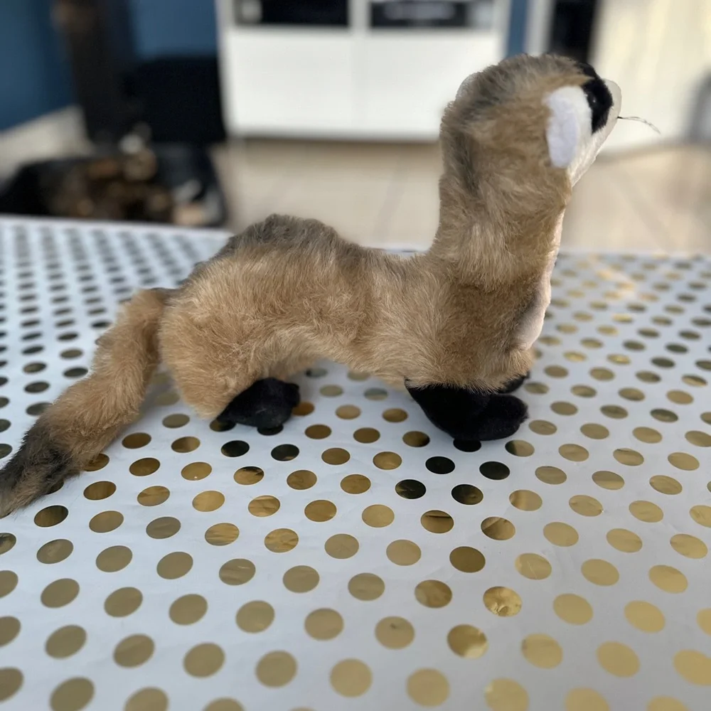 Plush Ferret Toy - Brown and Black